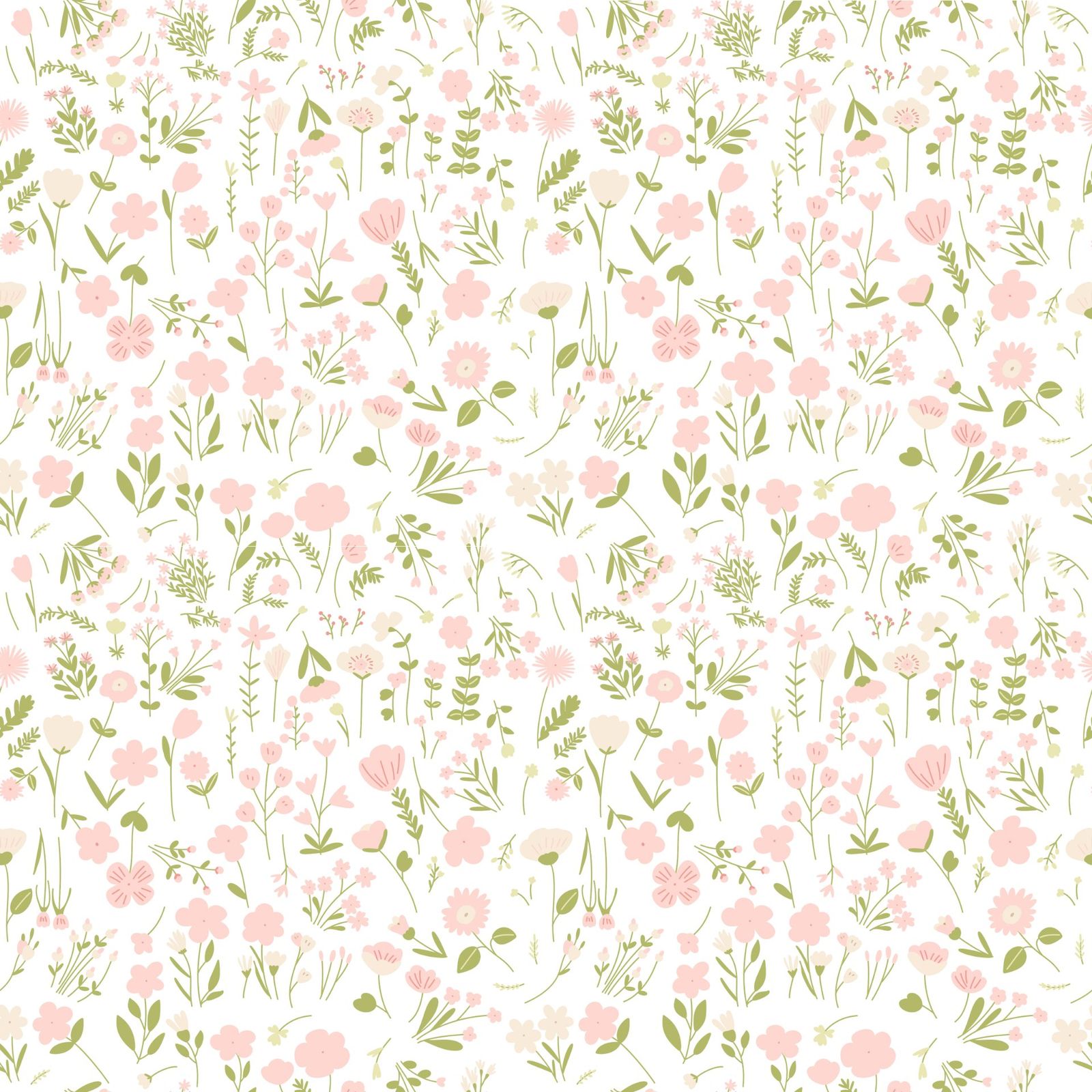 Blush pink botanical pattern design