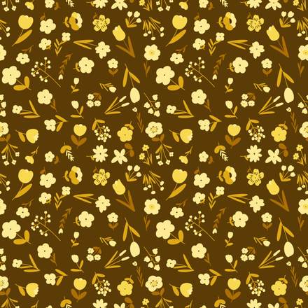 Chestnut Butterfly hand-drawn botanical pattern design