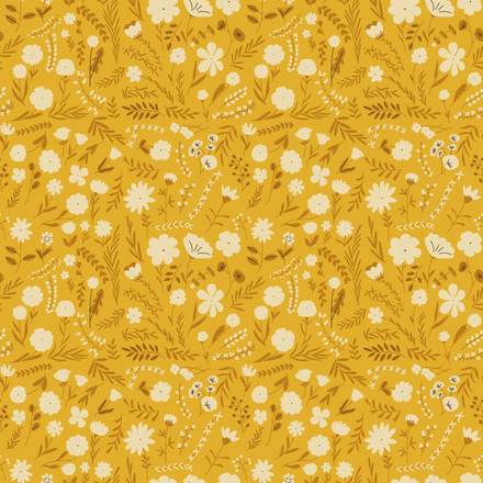 Toward The SUN hand-drawn botanical pattern design