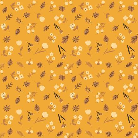 Within Amber hand-drawn botanical pattern design
