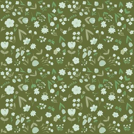 Catmint hand-drawn botanical pattern design