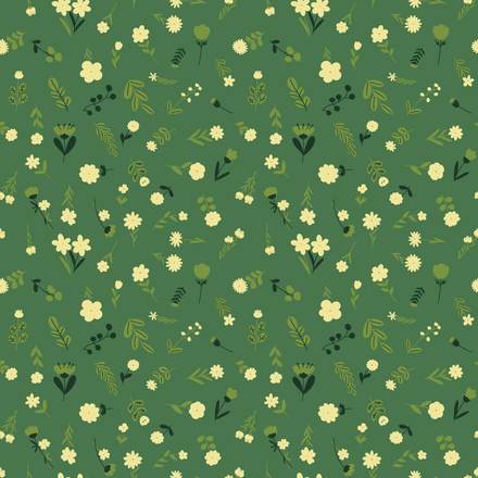 Endless Midsummer hand-drawn botanical pattern design