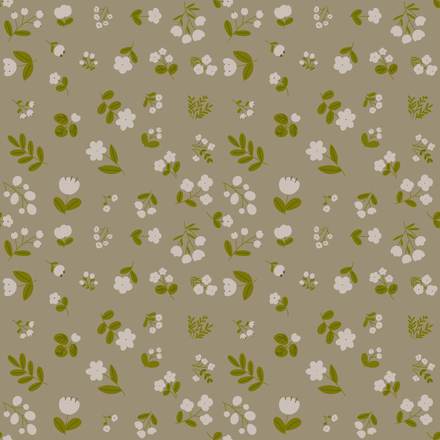 Light Moss hand-drawn botanical pattern design