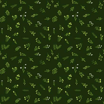 Lime Prelude hand-drawn botanical pattern design