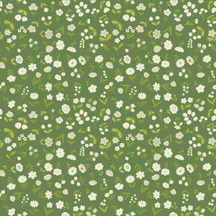 Mint Draft hand-drawn botanical pattern design