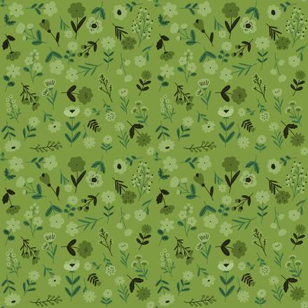 Mint ICE Veins hand-drawn botanical pattern design