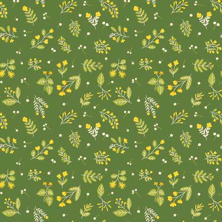 SEA OF Green Plums hand-drawn botanical pattern design