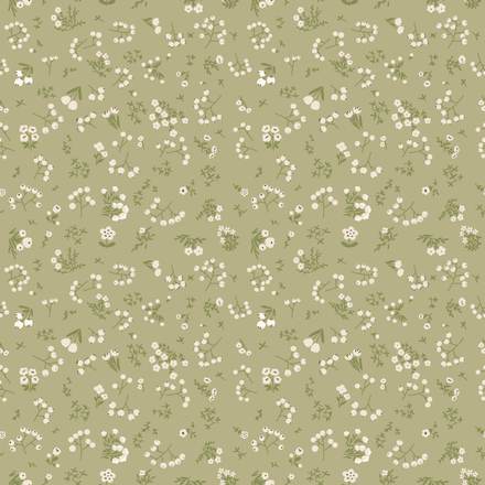 Verdant Breath hand-drawn botanical pattern design