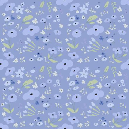 Wind Borne Whispers hand-drawn botanical pattern design