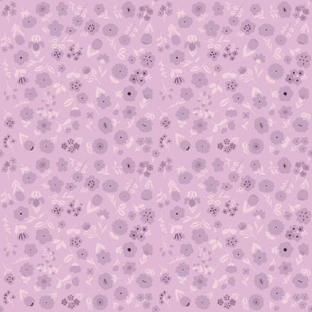 Purple Romance hand-drawn botanical pattern design