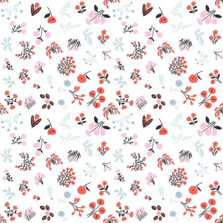Cherry Muse hand-drawn botanical pattern design