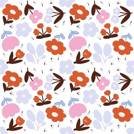 Seeking The Wild hand-drawn botanical pattern design