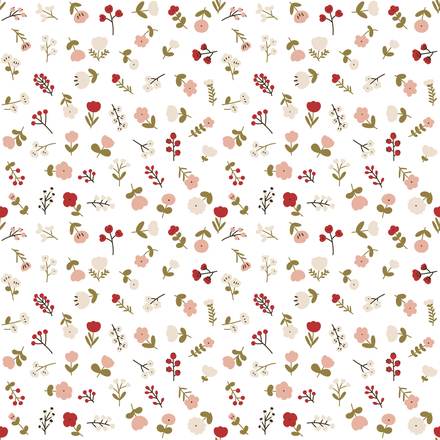 Terracotta Branch hand-drawn botanical pattern design