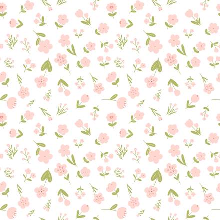 Peach Letters hand-drawn botanical pattern design