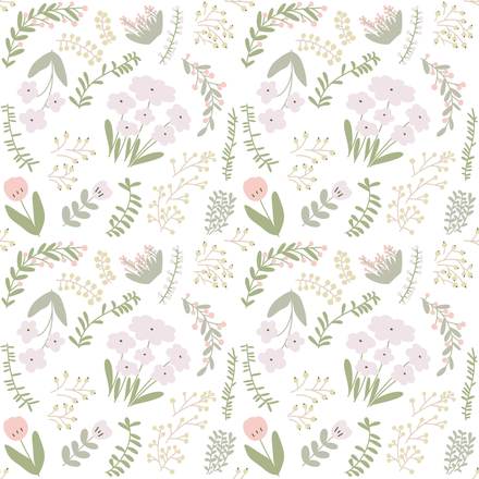 Petals ON The Shore hand-drawn botanical pattern design