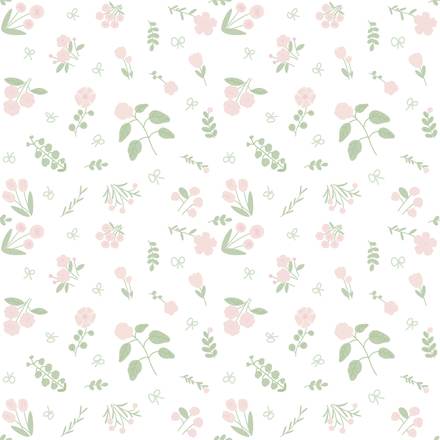 Rouge Snow hand-drawn botanical pattern design