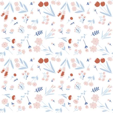 Salt And TEA hand-drawn botanical pattern design