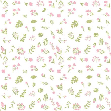 Sunset Blush hand-drawn botanical pattern design