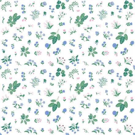 Lush Forest hand-drawn botanical pattern design