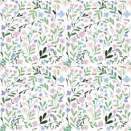 Meadow Letters hand-drawn botanical pattern design