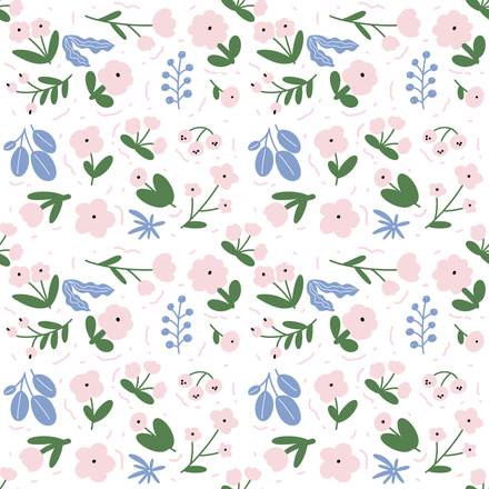 Mint ICE Veins II hand-drawn botanical pattern design
