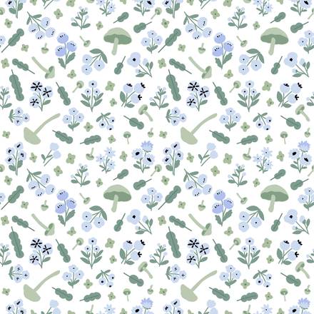 TEA HUE hand-drawn botanical pattern design