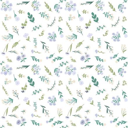 Under The Green Fields hand-drawn botanical pattern design