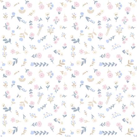 Azure Collection hand-drawn botanical pattern design