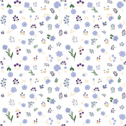 Purple Perch hand-drawn botanical pattern design