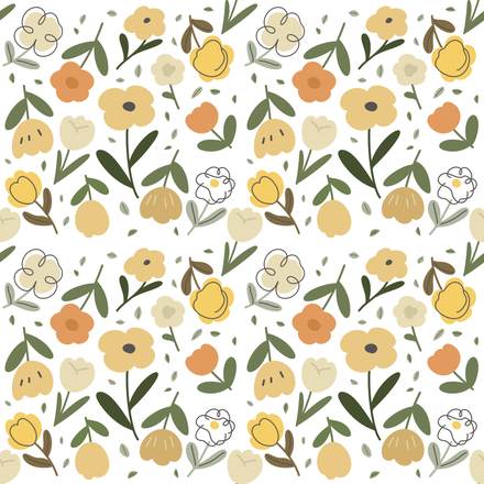 Summer IN Bloom hand-drawn botanical pattern design